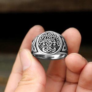 New Gorgeous Celtic Knot Tree Of Life Men's Ring